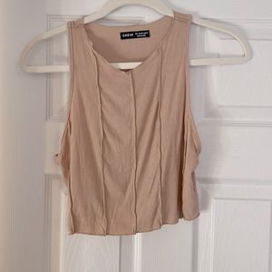Nude Basic Crop Top (Size L)